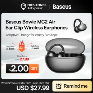 Baseus Bowie MC2 Air Clip-on TWS Earbuds